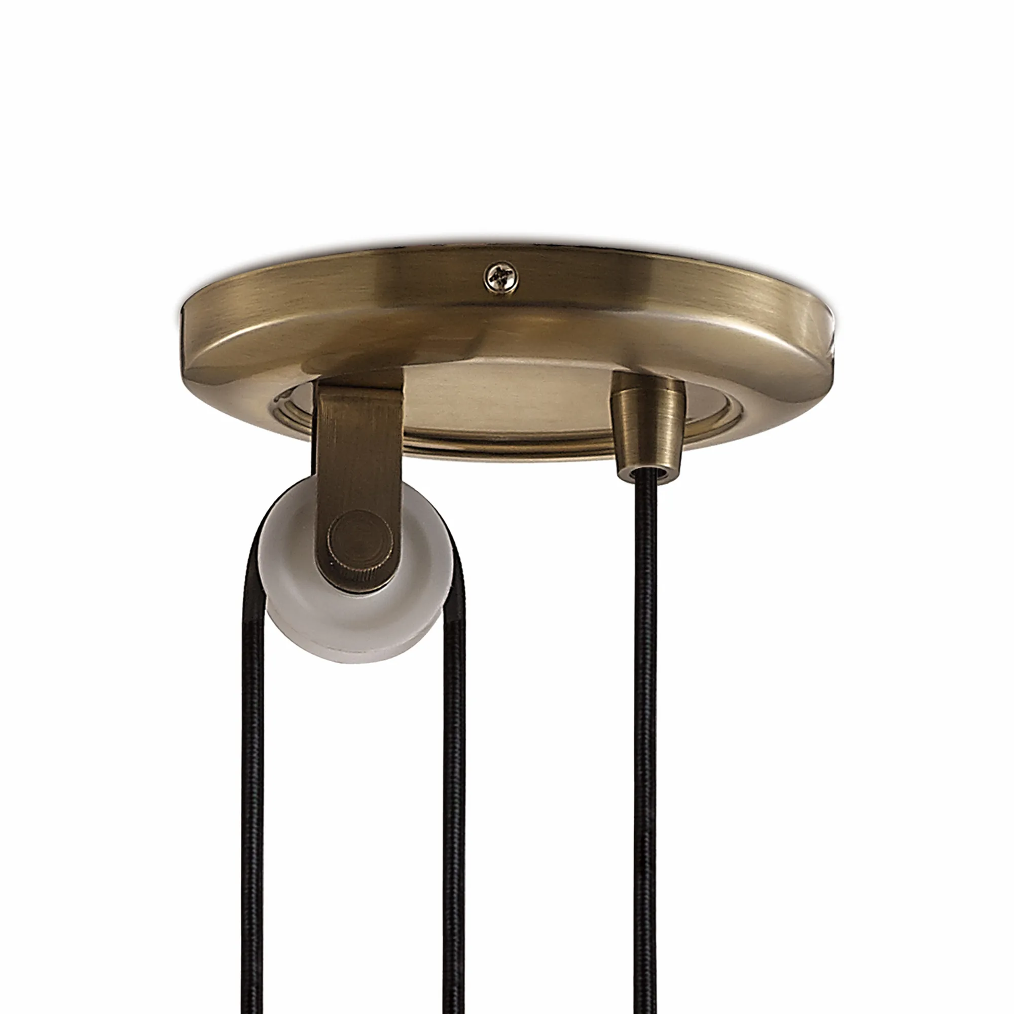 Wellington Pulley System Pendant 1 Light Antique Brass D0147  Deco Wellington